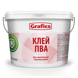 Клей ПВА Grafics строительный  1 кг.