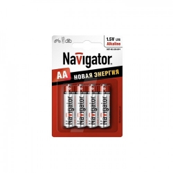 Батарейка NAVIGATOR алкалайн LR6 (уп.4/80) /61463/