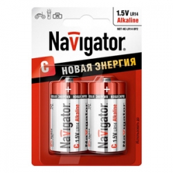 Батарейка NAVIGATOR  С  R14 (уп.-2) /94760/
