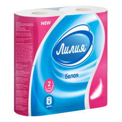 Туалетная бумага  ЛИЛИЯ 2 слоя 4-х шт.