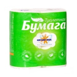 Туалетная бумага 4-х шт.Мягкий знак(уп.-24)