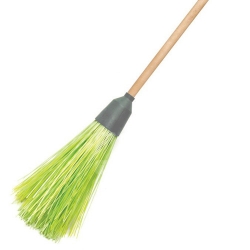 Метла пластиковая круглая с черенком в/сорт /Вор/