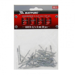 Заклепки 3.2*10 мм. (50 шт.) /40625/ (уп.-200) Заклепки 3.2*10 мм. (50 шт.) /40625/ (уп.-200)